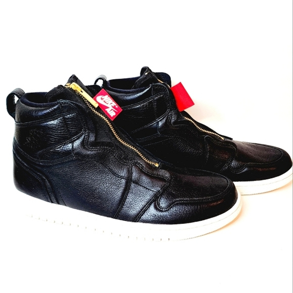 Air Jordan 1 Retro High Zip Black Sail W Size 11.5 New Leather